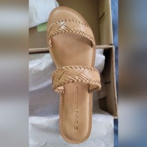 Unworn Faux Leather Sandals